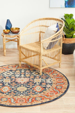 Legacy 860 Navy Round Rug - Floorsome - MODERN