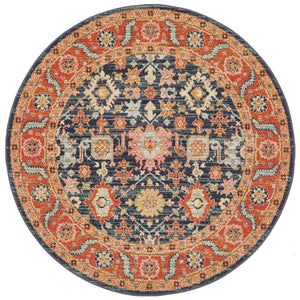 Legacy 860 Navy Round Rug - Floorsome - MODERN