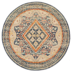 Legacy 863 Navy Round Rug - Floorsome - MODERN