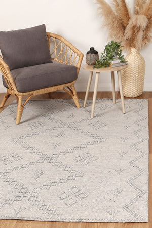 Leilani Boho Chic Grey Rug - Floorsome - Rug