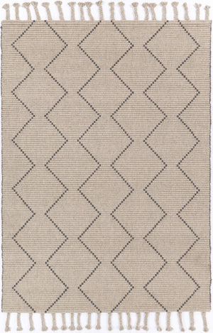 Leilani Diamond Tassel Ash Rug - Floorsome - Rug