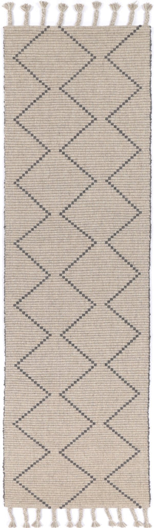 Leilani Diamond Tassel Ash Rug - Floorsome - Rug