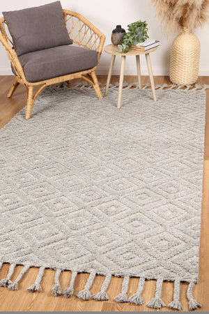 Leilani Plush Diamond Grey Rug - Floorsome - Rug