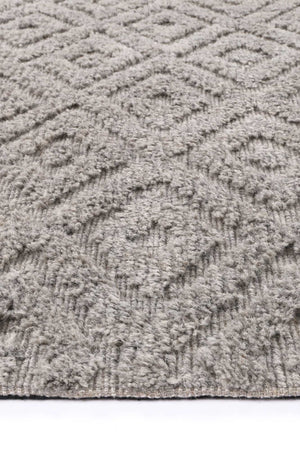 Leilani Plush Diamond Grey Rug - Floorsome - Rug