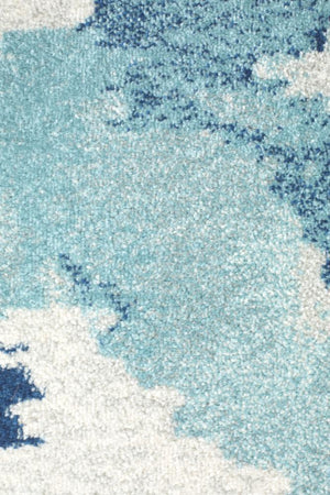 Lesley Whimsical Blue Runner Rug - Floorsome - Modern