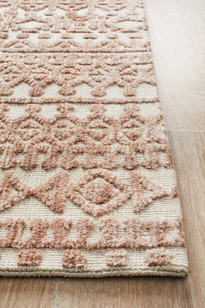 Levi Becca Peach Ivory Rug - Floorsome - MODERN