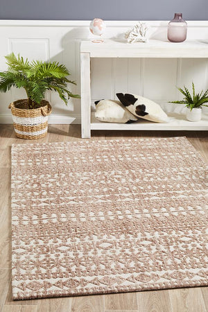 Levi Becca Peach Ivory Rug - Floorsome - MODERN