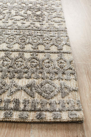 Levi Jemma Natural Grey Rug - Floorsome - MODERN