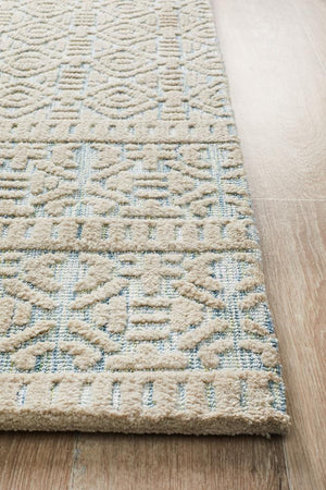 Levi Lucy Blue Green Rug - Floorsome - MODERN