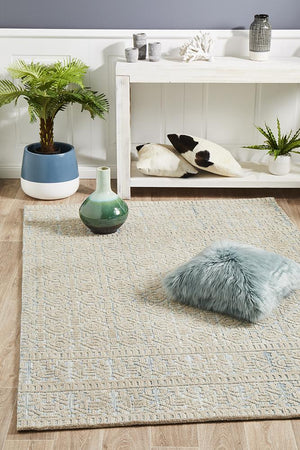 Levi Lucy Blue Green Rug - Floorsome - MODERN