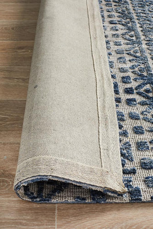 Levi Tara Navy Grey Rug - Floorsome - MODERN