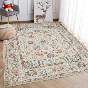 Lima Multicolour Traditional Machine Washable Rug - Floorsome - Modern