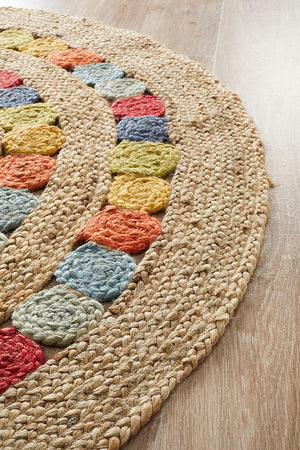 Little Miss Daisy Jute Rug - Floorsome - Flatweave