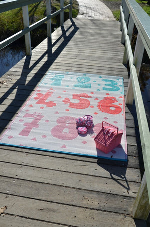 Little Portico's Numbers Blue, Red and Pink Kids Mat - Floorsome - Kids