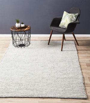 Loft Stunning Wool Black Rug - Floorsome - Modern