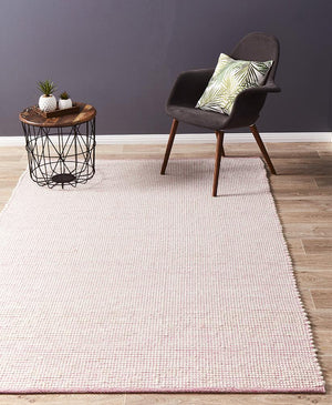 Loft Stunning Wool Pink Rug - Floorsome - Modern