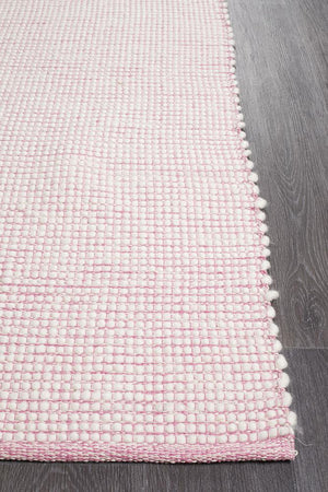 Loft Stunning Wool Pink Rug - Floorsome - Modern