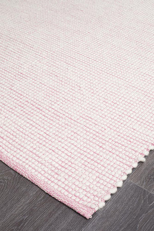 Loft Stunning Wool Pink Rug - Floorsome - Modern