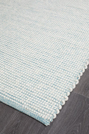 Loft Stunning Wool Turquoise Rug - Floorsome - Modern