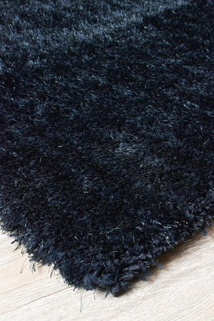 Logan Black Rug - Floorsome - Shag