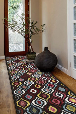 Lorenzo Modern Multi Coloured Runner Rug - Floorsome - Modern