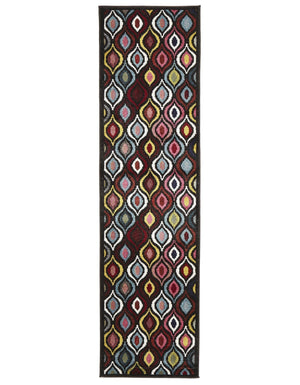 Lorenzo Modern Multi Coloured Runner Rug - Floorsome - Modern