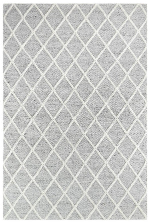 Lyon Wool Grey Rug - Floorsome - FLATWEAVE