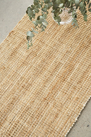 Madras Marlo Natural Runner Rug - Floorsome - Madras Collection