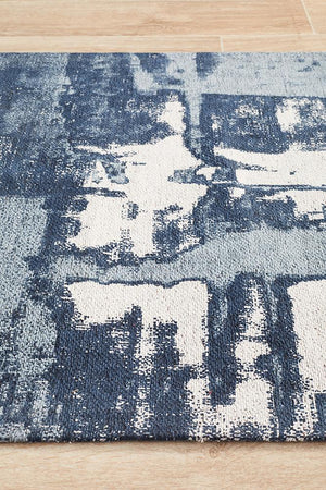 Magnolia 11 Denim Runner Rug - Floorsome - MODERN