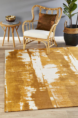 Magnolia 11 Mustard Rug - Floorsome - MODERN