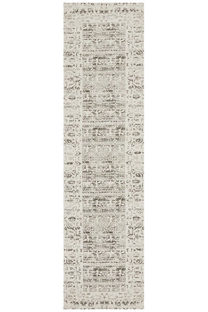 Magnolia 88 Silver Runner Rug - Floorsome - MODERN