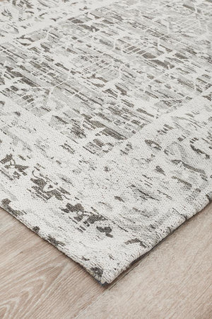 Magnolia 88 Silver Runner Rug - Floorsome - MODERN