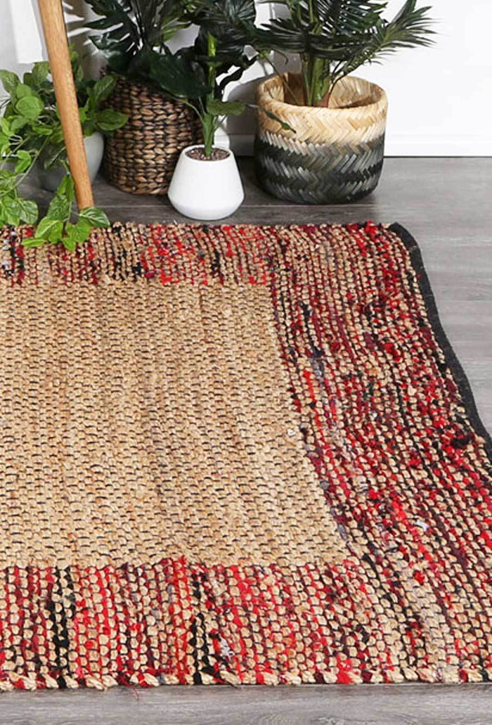 Mahal Multi Colour Border Jute Rug