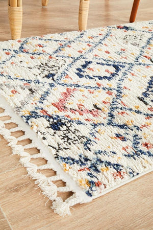 Marrakesh 111 White Runner Rug - Floorsome - Modern