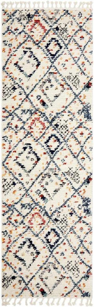 Marrakesh 111 White Runner Rug - Floorsome - Modern