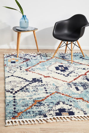 Marrakesh 444 Blue Rug - Floorsome - Modern