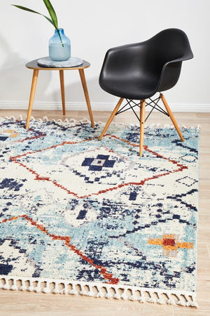 Marrakesh 444 Blue Rug - Floorsome - Modern