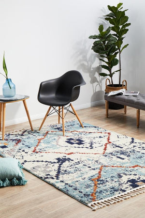 Marrakesh 444 Blue Rug - Floorsome - Modern