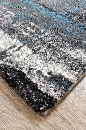 Marvel 347 Light Grey Turquoise Rug - Floorsome - MODERN