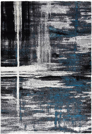 Marvel 347 Light Grey Turquoise Rug - Floorsome - MODERN