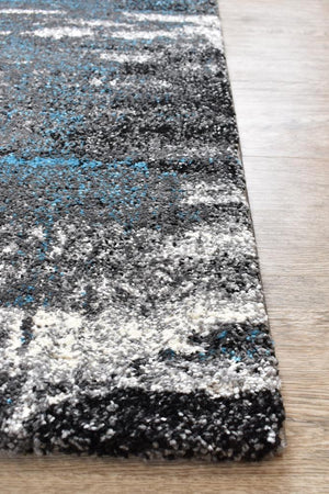 Marvel 347 Light Grey Turquoise Rug - Floorsome - MODERN