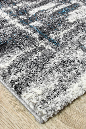 Marvel 347 Light Grey Turquoise Runner - Floorsome - RUNNER