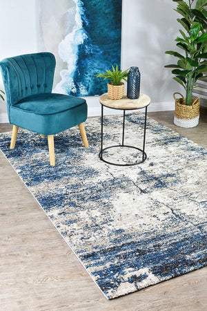 Marvel 651 White Blue Rug - Floorsome - MODERN