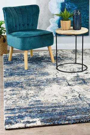 Marvel 651 White Blue Rug - Floorsome - MODERN