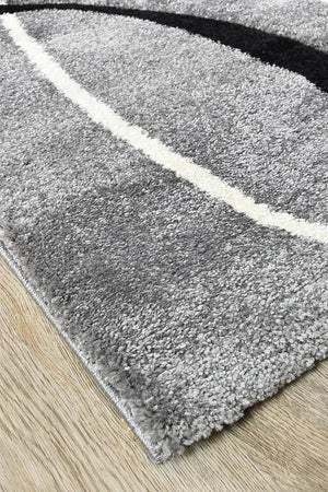 Marvel 798 Light Grey Black Runner - Floorsome - RUNNER