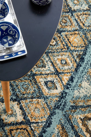 Mayfair Contrast Blue Rug - Floorsome - Traditional