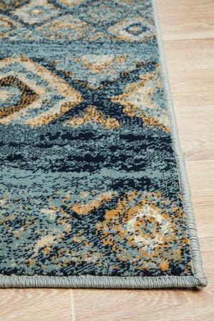 Mayfair Contrast Blue Rug - Floorsome - Traditional