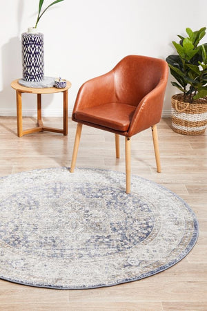 Mayfair Hugo Ocean Round Rug - Floorsome - MAYFAIR COLLECTION