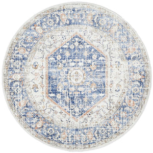 Mayfair Lorissa Blue Round Rug - Floorsome - MAYFAIR COLLECTION