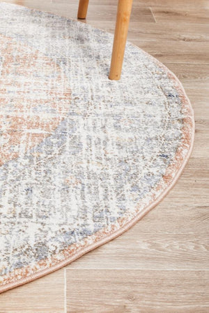 Mayfair Lorissa Peach Round Rug - Floorsome - MAYFAIR COLLECTION